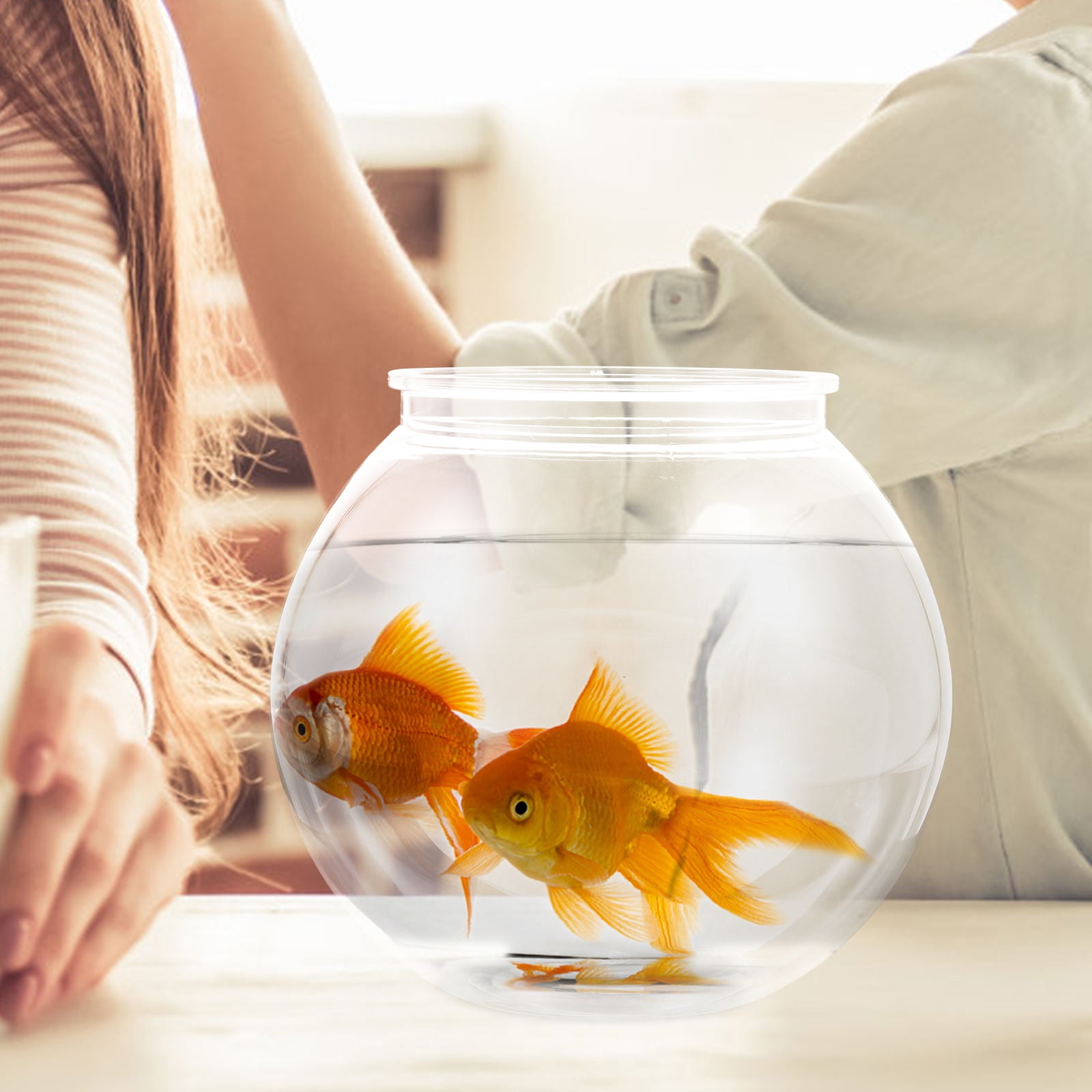 Yardwe 1Pc Small Plastic Tank Clear Fish Container for Pet Lovers Indoor