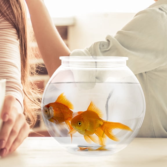 Yardwe 1Pc Small Plastic Tank Clear Fish Container for Pet Lovers Indoor