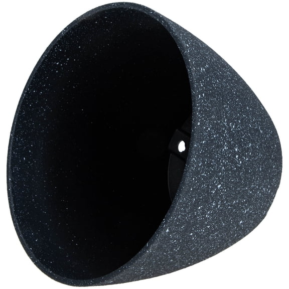 Yardwe 1Pcs Dark Grey Garden Resin Flower Pot Round for Home Decoration