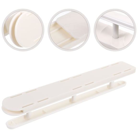 Yardwe Compact Retractable Clothes Hanger in White ABS Plastic for Kitchen, Bedroom, Bathroom Wall Mount