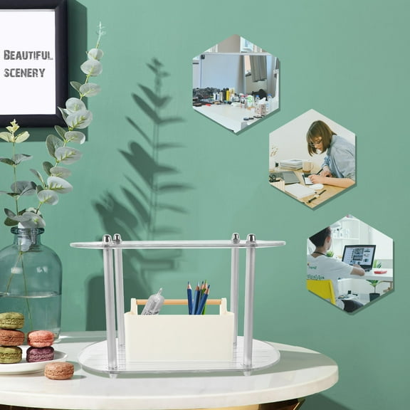 Yardwe 1Pcs Nordic Style Cosmetic Organizer for Household Item Dresser Organizer Countertop for Kitchen Counter 30X20X15Cm