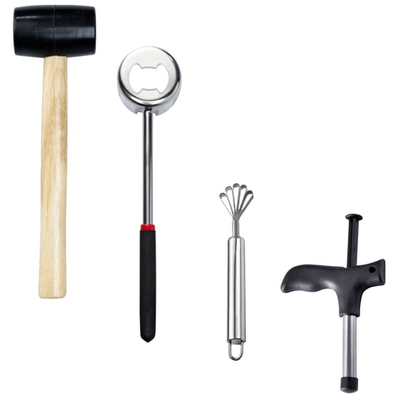 Yardwe Stainless Steel Coconut Opener Tool Set, Assorted Colors, Kitchen Gadget for Easy Coconut Opening