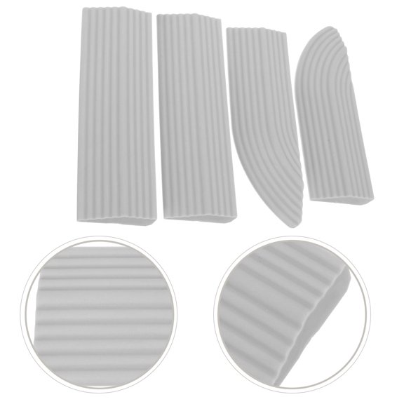 Yardwe 1 Set Rubber Ramp Mat with Design for Indoor Home Use, Anti-Skid, and Wear-Resistant Floor Protector