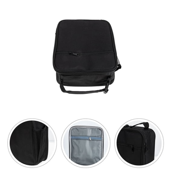 Yardwe Insulated Food Transport Bag Black Heat Preservation Compact Storage for Outdoor Use