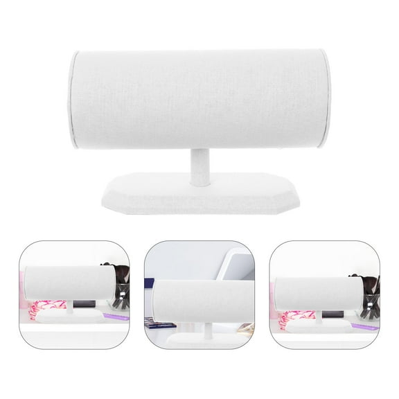 Yardwe Hairband Display Stand White Linen Rectangular Simple Design for Hair Accessories at Home or Store