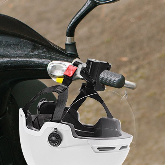 Yardwe 1Set Strong Fixation Lock Black Antitheft Device for Motorcycle and Scooter