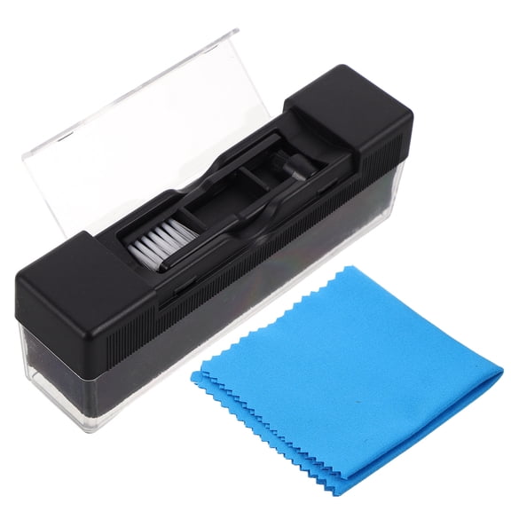Yardwe 1Set Vinyl Record Cleaning Kit Soft Bristle Brush for Efficient Dust Removal and Scratch Prevention