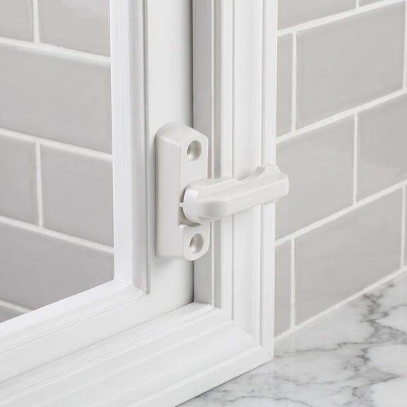 Yardwe 1Set White Window Closure Latch with T Handle Plastic and Metal for Easy Installation and Security