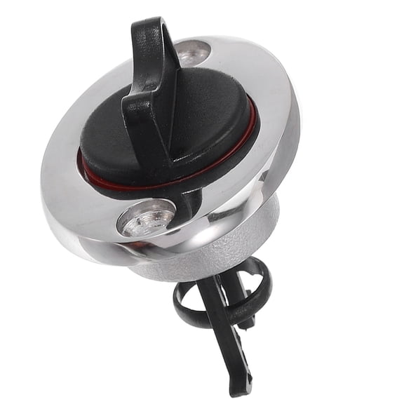 Yardwe 1Sets Kayak Transom Drain Plug Marine Stainless Steel Boat Plug with Leakproof Nylon Seal