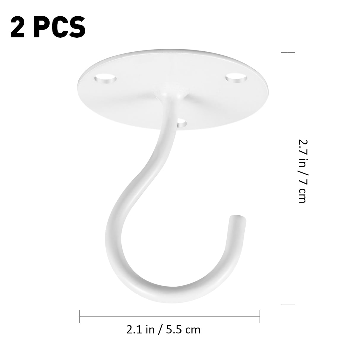 Yardwe 2 PCS Overhead Hooks Cabinet Wardrobe Hooks Porch Lantern ...