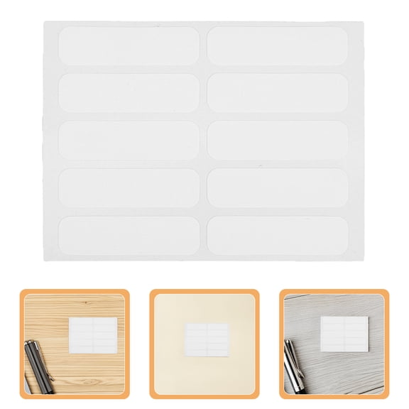 Yardwe 200Pcs Clothing Name Tags White No Iron Writable Fabric Labels for School Supplies and Outdoor Gear