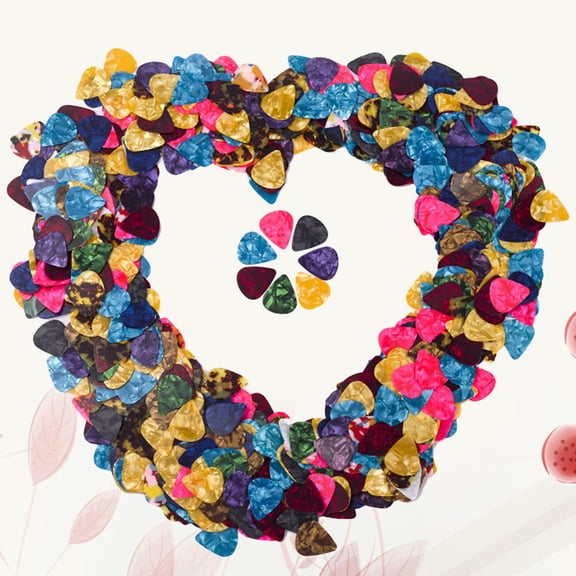 Yardwe 200pcs Multi Guitar Picks Heart Shaped Celluloid Comfortable Grip For Musicians Music Playing