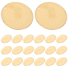 Yardwe 20Pcs Brass Dog Tags Round Solid Valve Tags for Home Water Labeling and Equipment Use