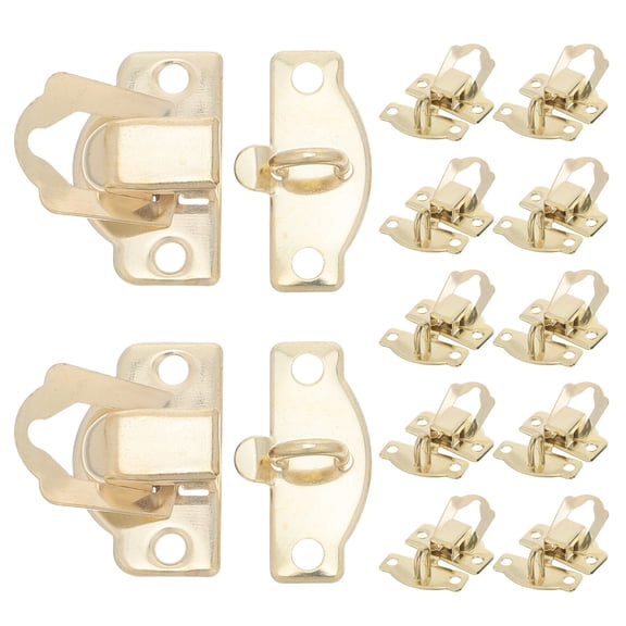 Yardwe 20Pcs Golden Decorative Metal Box Latch Lock Hardware Small Hasp for Secure Closure