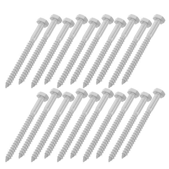 Yardwe 20Pcs Heavy Duty Stainless Steel Self Tapping Wood Screws with Partial Thread for Timber