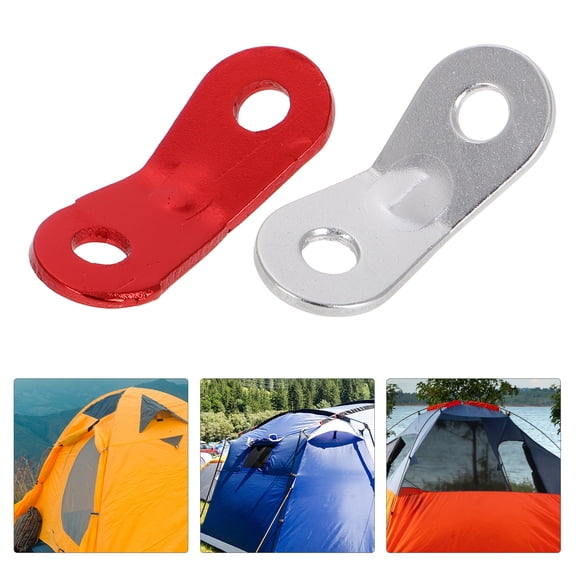 Yardwe 20Pcs Outdoor Aluminum Tent Rope Buckles Red Easy Carry Guyline Tensioner for Hiking