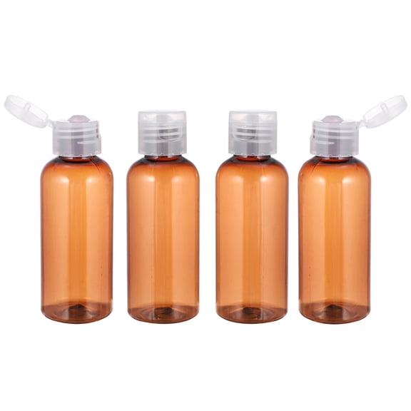 Yardwe 20Pcs Cosmetic Storage Bottle Brown Plastic Lightweight for Lotion and Oils