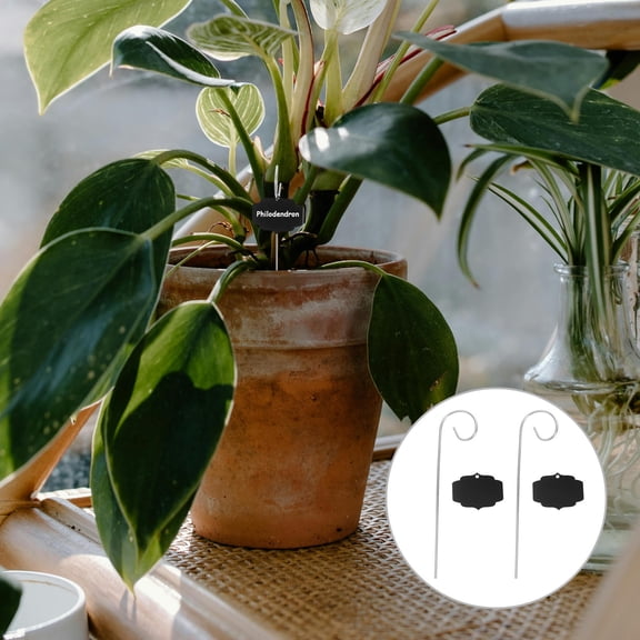 Yardwe Black Acrylic Garden Markers - , Reusable Plant Labels, Easy to Install for Outdoor and Indoor Gardening