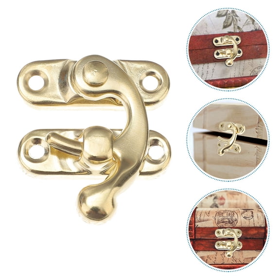 Yardwe 20pcs Brass Cabinet Latch Metal Closure for Toolbox Retro DIY