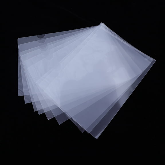 Yardwe 20pcs Plastic Clear Document Folders Filing A4 Paper for Daily Life