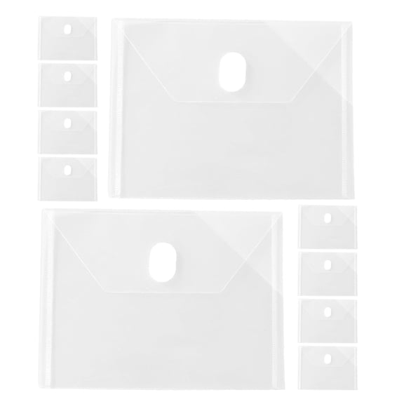 Yardwe 24Pcs Transparent Cash Storage Envelope for Document Holder Waterproof for Office Travel