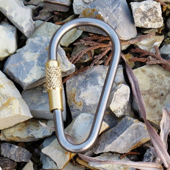 Yardwe 2PCS Backpack Carabiner Titanium Alloy Outdoor Gear for Camping and Travel