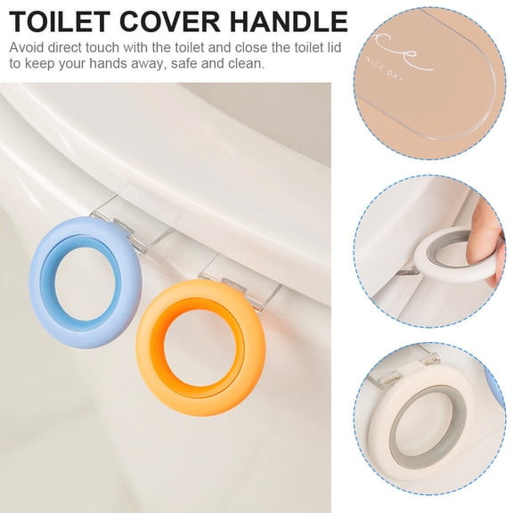 Yardwe 2Pcs Anti Touching Toilet Cover Lifter Handle Convenient Sanitation Tool