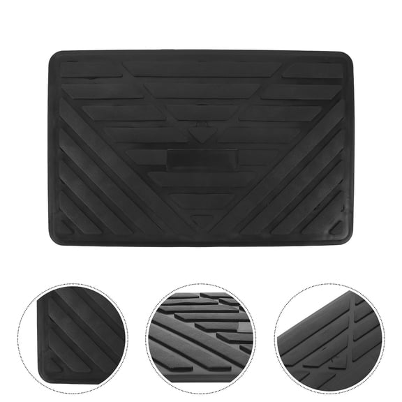 Yardwe 2Pcs Automotive Floor Mat Patch Black Car Driver Foot Pedal Mat Repair Kit Anti Slip