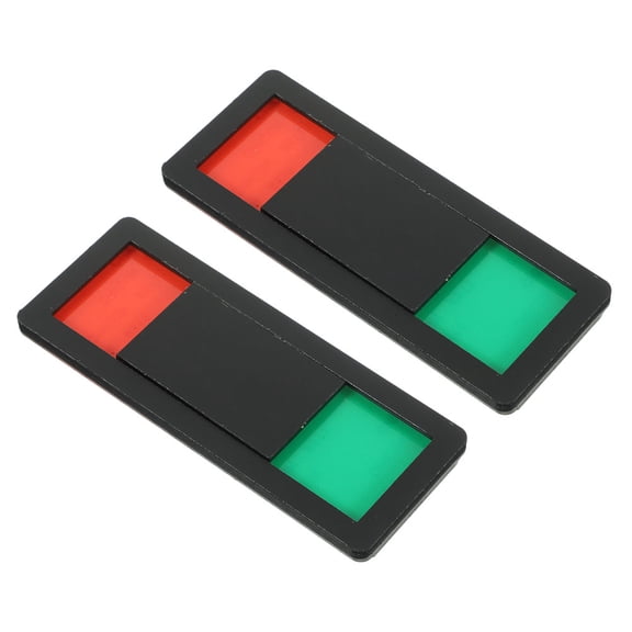 Yardwe 2Pcs Bathroom Door Sign Black ABS Simple Design Door Sign