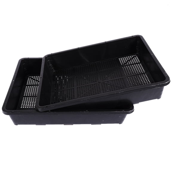 Yardwe 2Pcs Black Plastic Sprouters Tray for Gardening High Rooting Rate and Ventilated Design