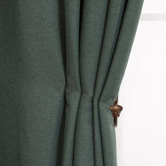 Yardwe 2Pcs Brown Curtain Holder Hooks Wall Mounted U Shape Design for Home Drapery Use