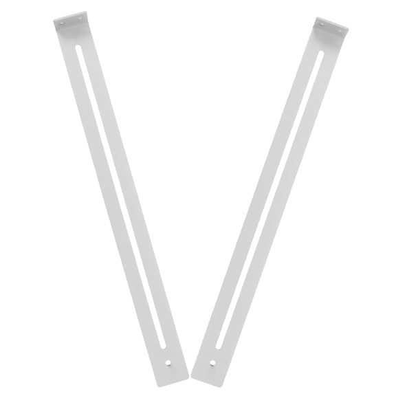 Yardwe 2Pcs Drawer Glide Bracket White Steel with Hardware for Kitchen Drawer Rail Holder and Repair