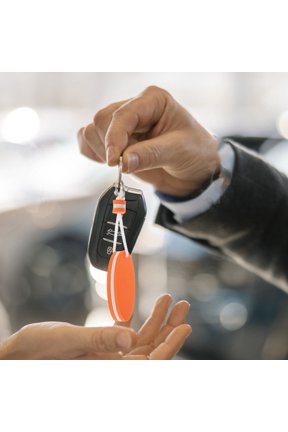 2-Pack Orange EVA Floating Keychains for Kayak and Canoe Trips, Easy-to-Spot Identifiable Keys Accessories