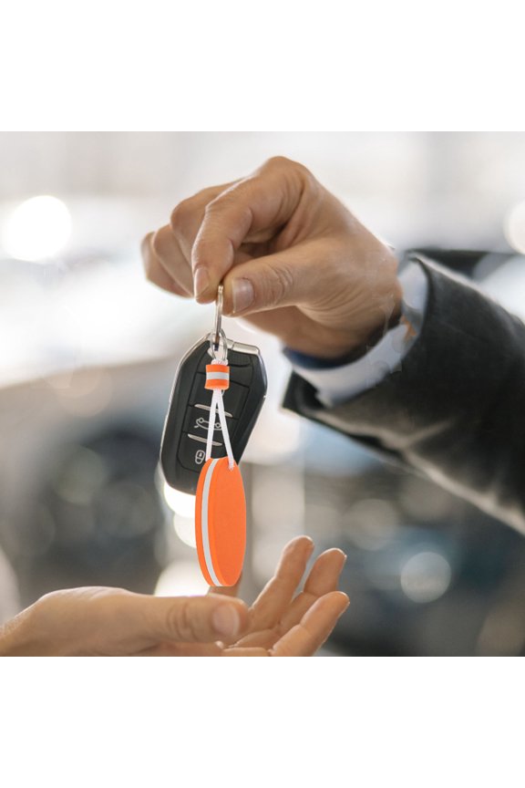 2Pcs Floating Keychains EVA Orange for Identifiable Keys on Kayak Canoe Trips