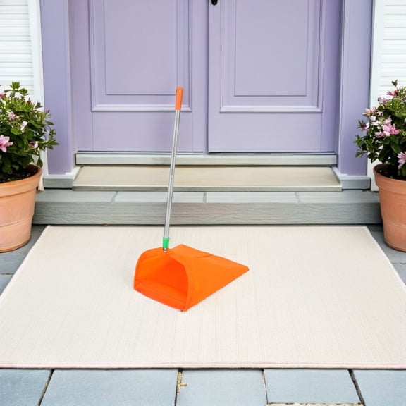 Yardwe 2Pcs Industrial Aluminum Dustpans with Windproof Feature and Foldable Design for Yard Cleaning
