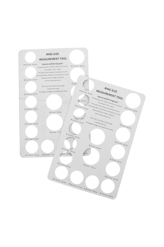 2Pcs Mens Ring Sizer White Finger Gauge Accurate Ring Measuring Tool for Easy Size Measurement