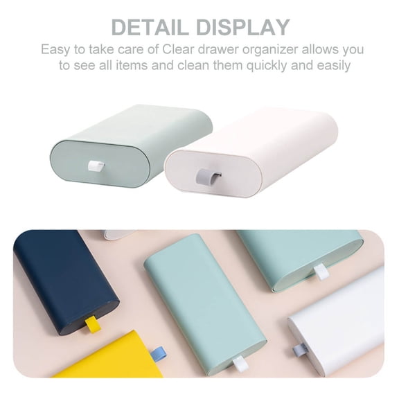 Yardwe Small Drawers Plastic Desktop Drawer Assorted Color 2Pcs