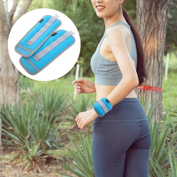 Yardwe 2Pcs Multifunctional Sky Blue Arm and Leg Weights for Strength Training Workouts