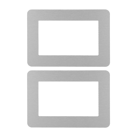 Yardwe 2Pcs Plated Silver Self Adhesive Light Switch Cover Wall Plates Decorative for Bedrooms and Hallways