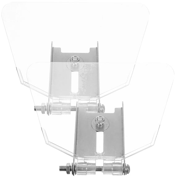 Yardwe 2Pcs Protection Guard for Bench Grinder Plated Silver ABS and Stainless Steel Reliable Shield