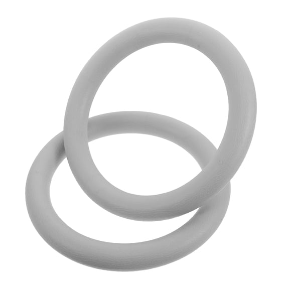 Yardwe 2Pcs Reinforced Grey Gymnastics Rings for Versatile Strength and Endurance Workouts