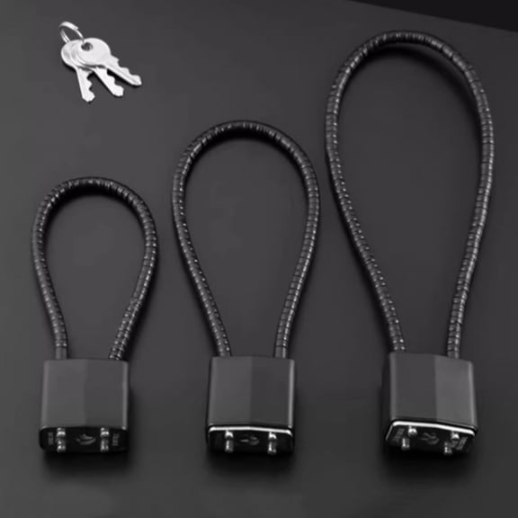 Yardwe 2Pcs Small Cable Locks with Keys Black Metal Wire Lock for Bikes Scooters Cabinets Locking