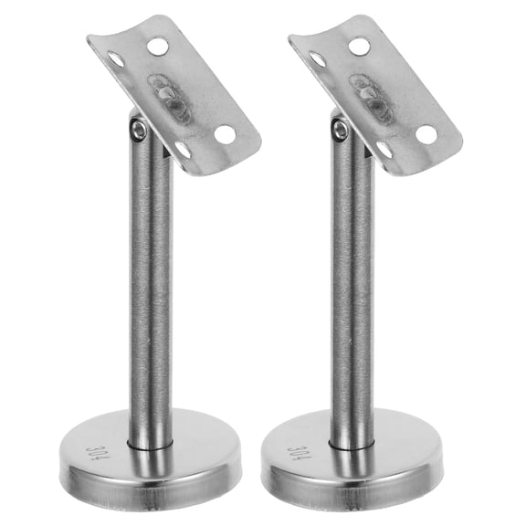 Yardwe 2Pcs Straight Stainless Steel Handrail Brackets Wall Mount with Saddle Support and Mounting Plate