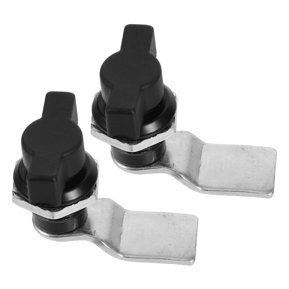 Yardwe 2Pcs Weatherproof Black Cam Lock for Tool Box Quick Install T Handle Lock