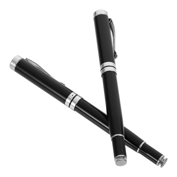 Yardwe 2Pcs Weighted Metal Business Ballpoint Pens with Stable Ink Flow for Office Journaling and Signing