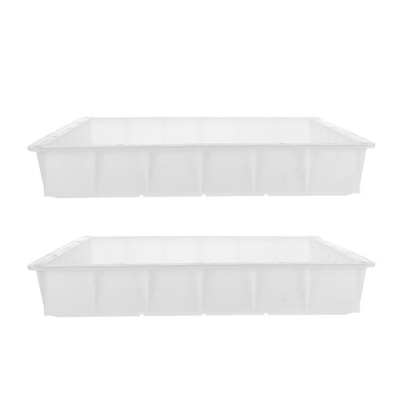 Yardwe 2Pcs White Plastic Garden Stepping Stone Mold for Concrete Pavement Making with Easy Demolding