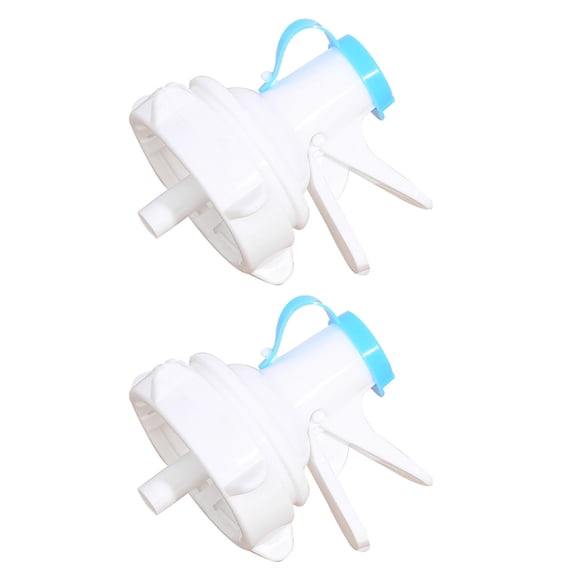 Yardwe 2Pcs White Plastic Water Jug Caps with Spigot Faucet for Kitchen Camping