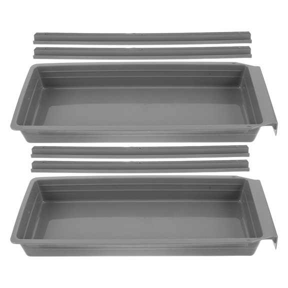 Yardwe 2Sets Industrial Sewing Accessory Drawer with Sliders Grey Home Sewing Organizer