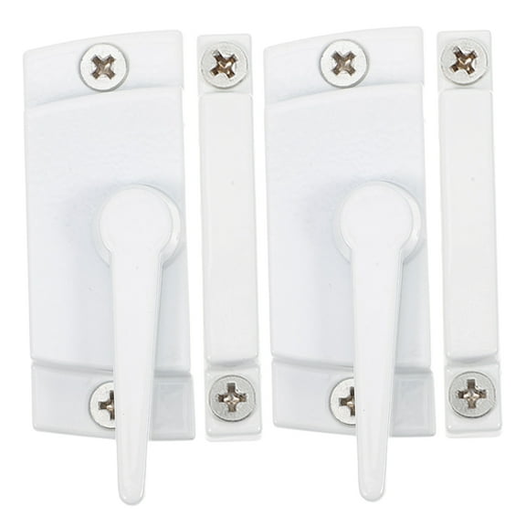 Yardwe 2Sets Screen Door Latch and Storm Door Handles White Window Locks for Enhanced Home Security