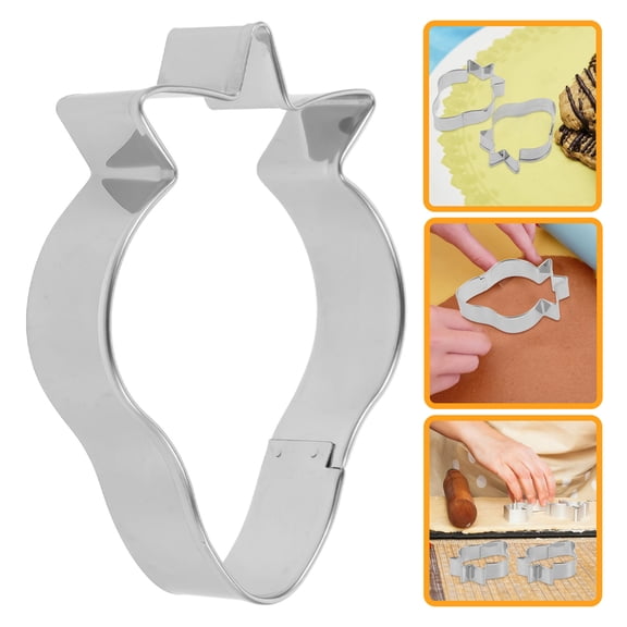 Yardwe 3 Pcs Fruit Snack Mold Stainless Steel Non-stick Cutting Vegetables and Fruits Home Users